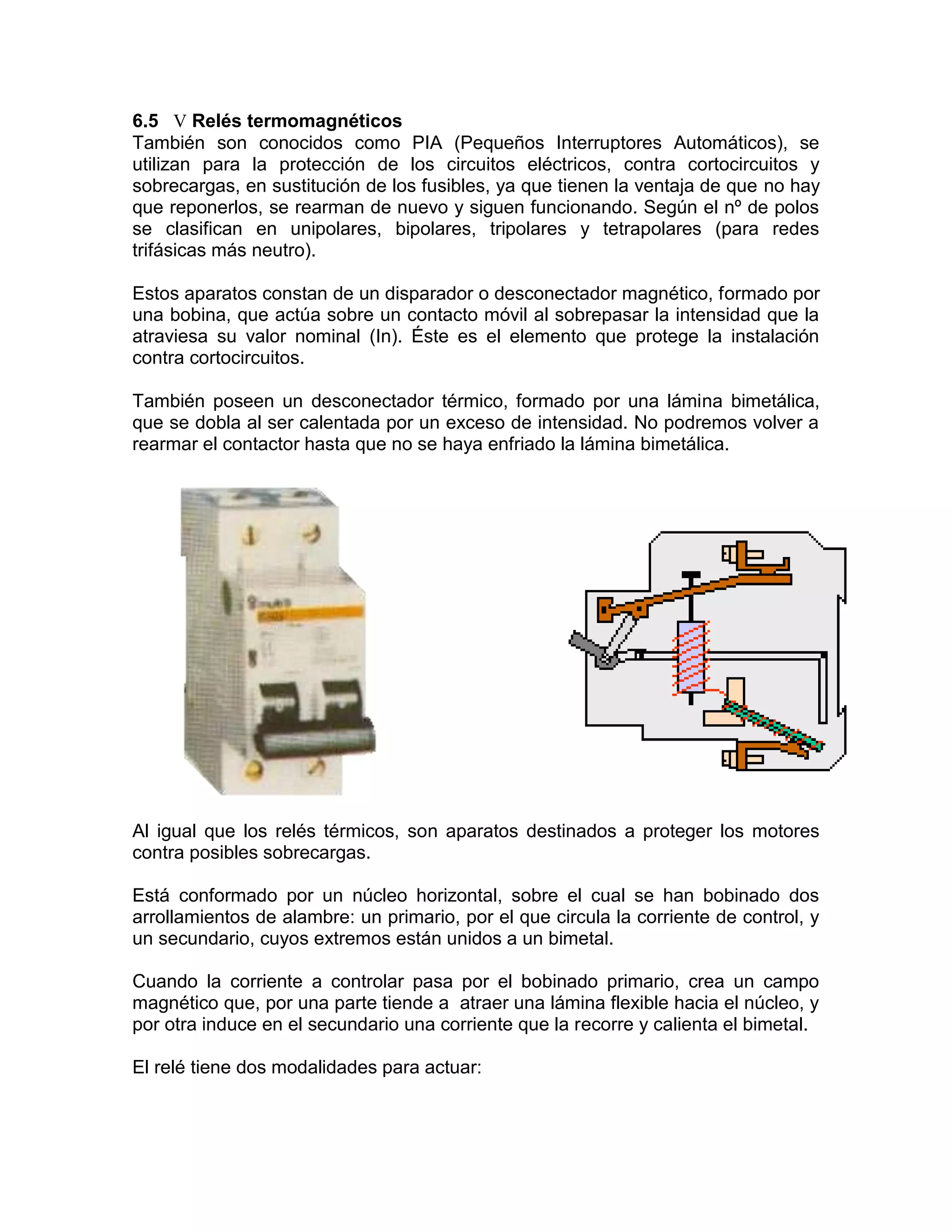 V relés termomagnéticos | DOCX