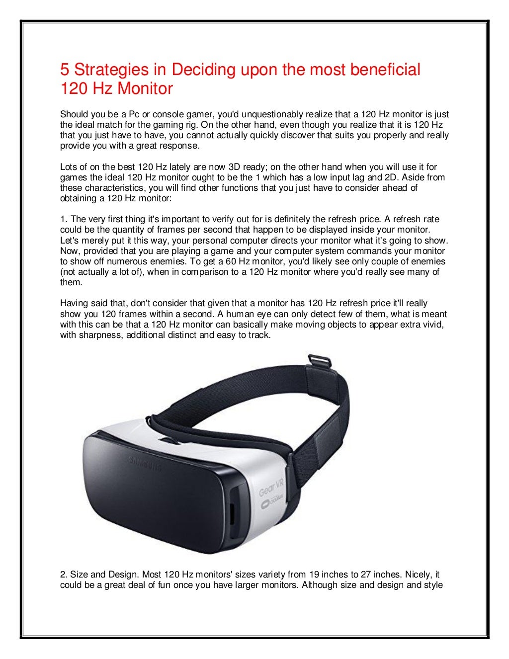 Vr headset for xbox one
