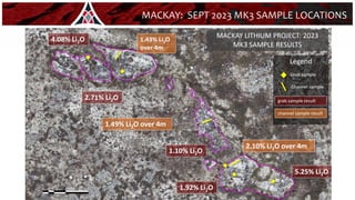 40
MACKAY: SEPT 2023 MK3 SAMPLE LOCATIONS
 