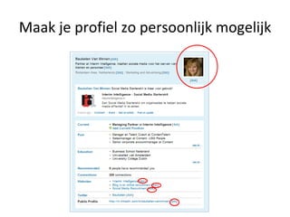 Maak je profiel zo persoonlijk mogelijk 