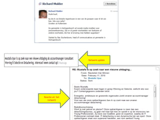 Netwerk update Reactie uit  het netwerk 