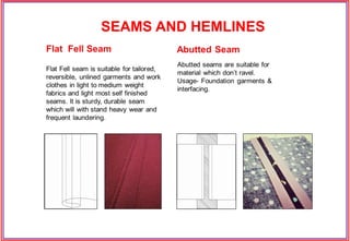 SEAMS AND HEMLINES
 