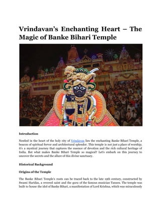 Vrindavan’s Enchanting Heart – The Magic of Banke Bihari Temple.pdf