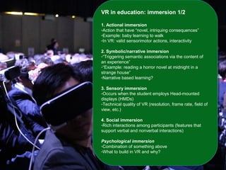 Vr 217 Example VR in education | PPT