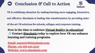 VR in Education | Virtual Reality in Education | Simulanis | PDF