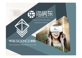 Wechat: V视点
View Overseas Properties with VR
One click to 3 millions
overseas listings
 