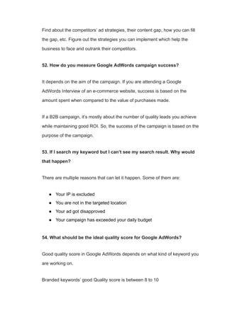 Ads Note Detailed Notes for Google Ads to Enhace your Knowledge | PDF