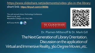 The 10th annual LibraryTechnology Conference
March 15-16, 2017,
Macalester College in St. Paul, MN.
#LTC2017 #vrlib
https:...