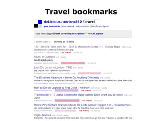 Travel bookmarks 