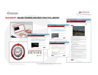 RiskCOACH®: ONLINE TRAINING AND BEST PRACTICE LIBRARY
 