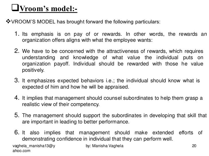 Vroom Motivation Theory Explained