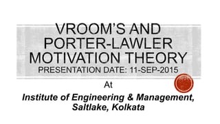 At
Institute of Engineering & Management,
Saltlake, Kolkata
 