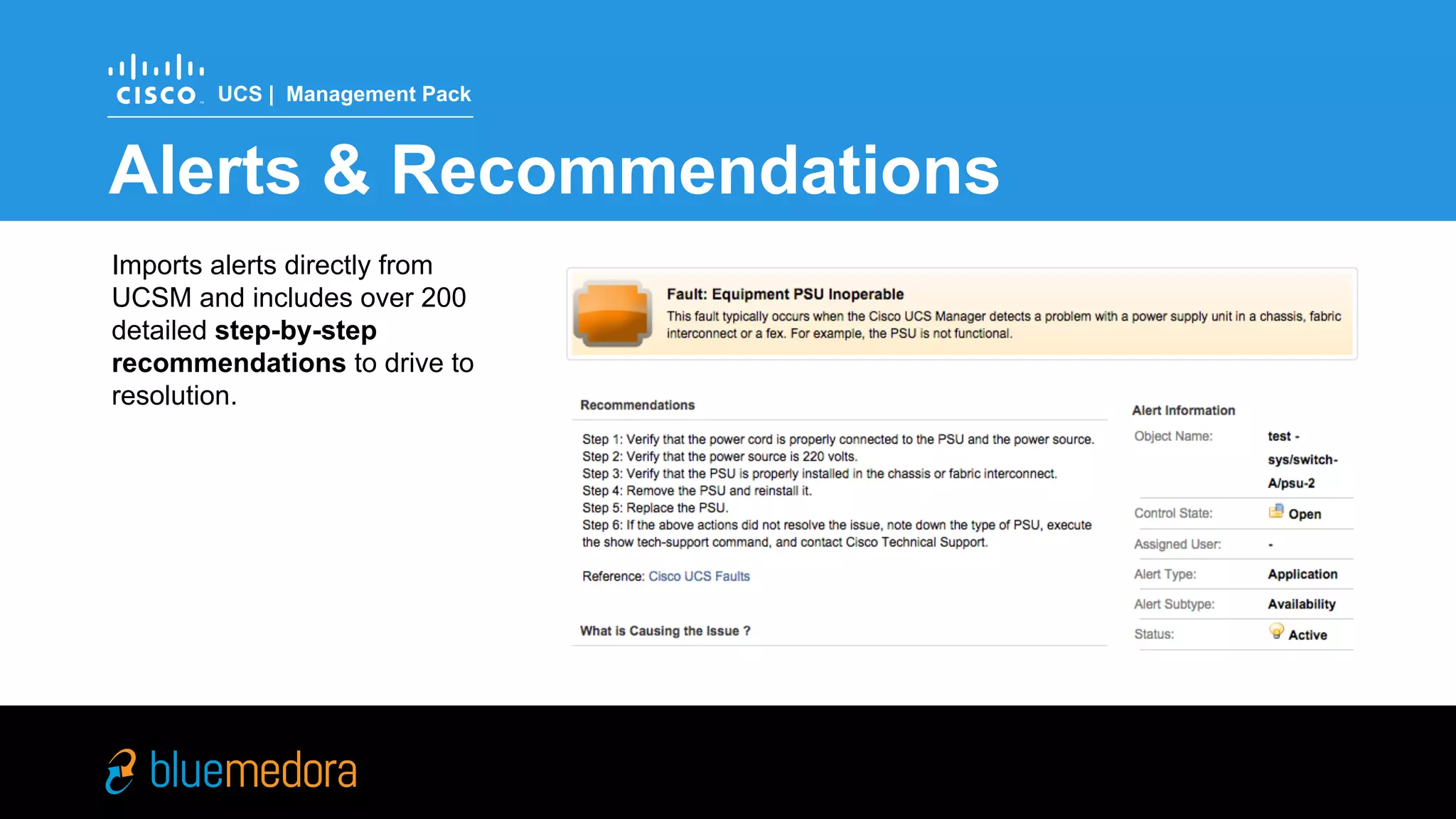 Cisco UCS | Management Pack
Connects directly to the Cisco UCS Manager
XML API to collect metrics
vRealize resources for key UCS objects
Automatic detection and creation of Cisco UCS
objects and relationships to the virtual layer
Architecture Overview
• Chassis
• Blade
• Rack
• Fabric Interconnect
• IO Module
• Power Supply Unit
• Fan
• Port
• Port Channel
• vNIC
• vHBA
 