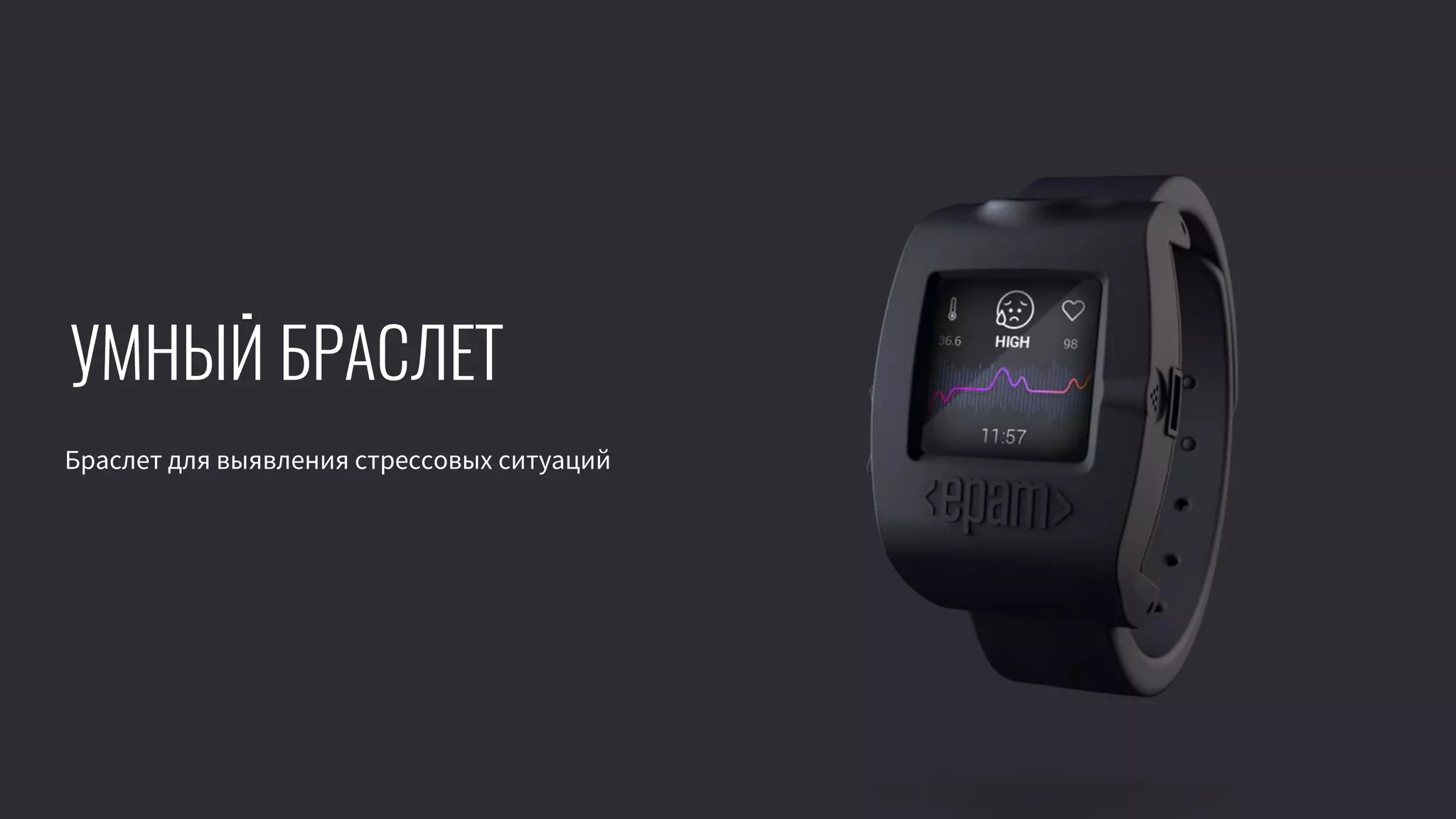 УМНЫИ БРАСЛЕТ
Браслет для выявления стрессовых ситуаций
 