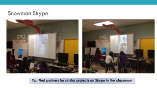 Snowman Skype
Tip: Find partners for similar projects on Skype in the classroom
 