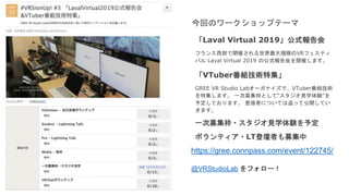 VRSionUp! #2 「Laval Virtual 2019 & バーチャルマーケット２予習会」講演者スライド