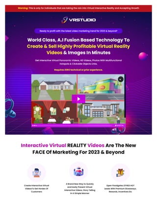 VRStudio 2.0 -New Ai Software Create & Sell Engaging Virtual Vid.pdf