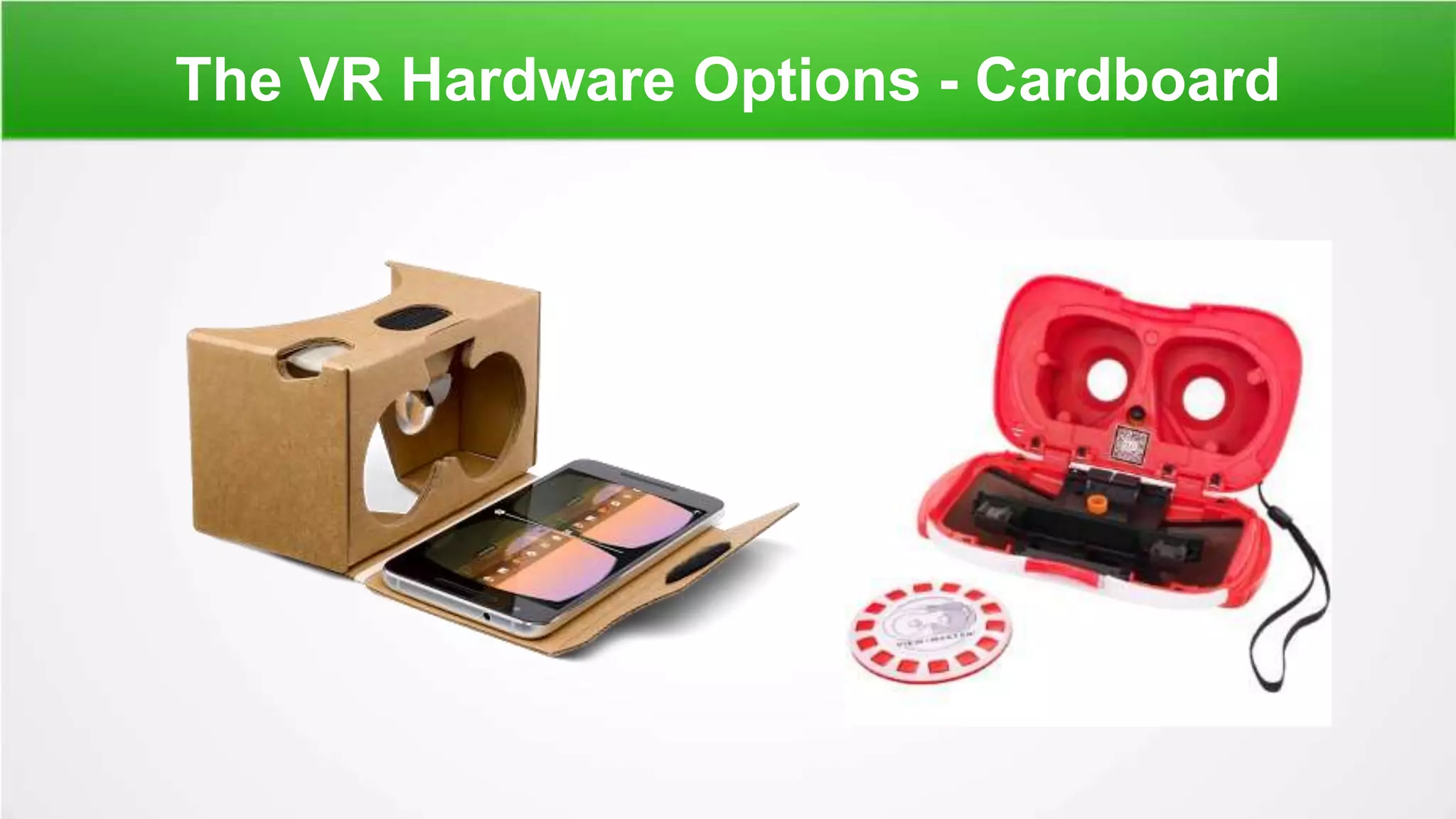 The VR Hardware Options - Cardboard
 
