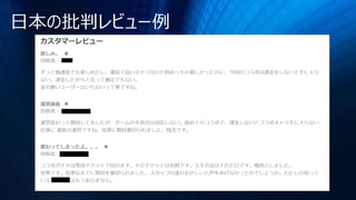 日本の批判レビュー例
 