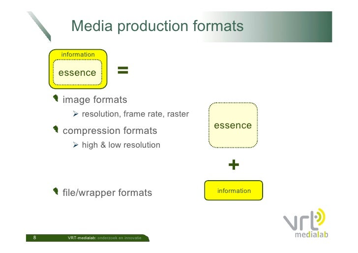 Media file formats for broadcasters