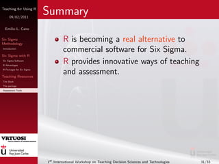 Teaching Six Sigma Quality with R