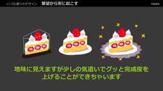 いつも通りのデザイン 要望から形に起こす
地味に見えますが少しの気遣いでグッと完成度を
上げることができちゃいます
 