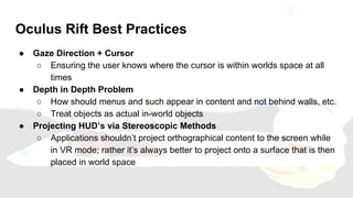 Virtual Reality Usability Guidelines | PDF