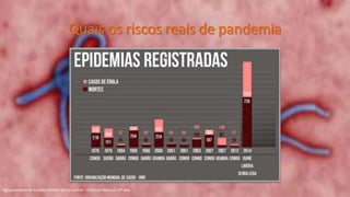 Quais os riscos reais de pandemia
Agrupamento de Escolas Rainha Dona Leonor - Ciências Naturais 9º ano
 