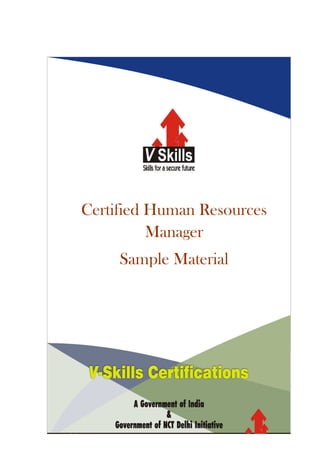 Certified Human Resources
Manager
Sample Material
 