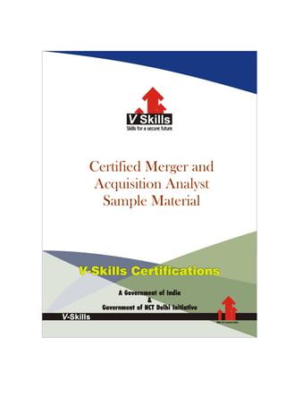 Certified Merger and
Acquisition Analyst
Sample Material
 