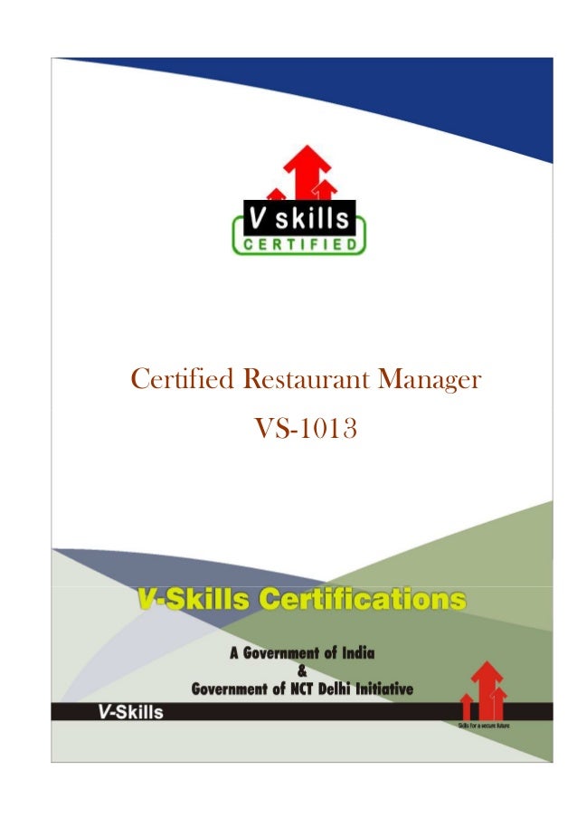 Restaurant Team Member Certification Restaurant Team Member Certification