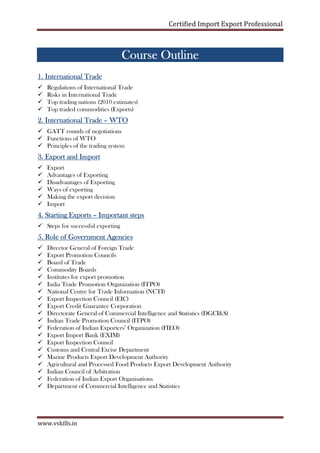 Import Export Certification | PDF