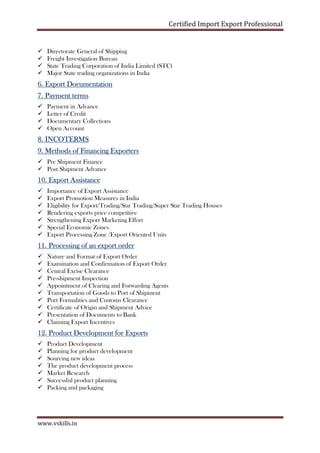 Export Qualification Import Export Certification | PDF