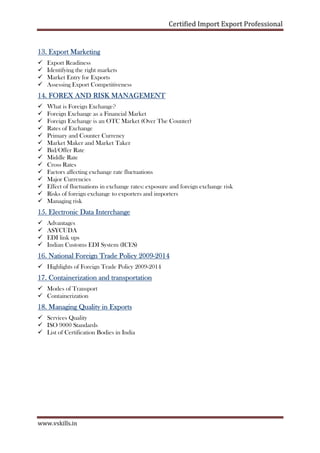 Export Qualification Import Export Certification | PDF