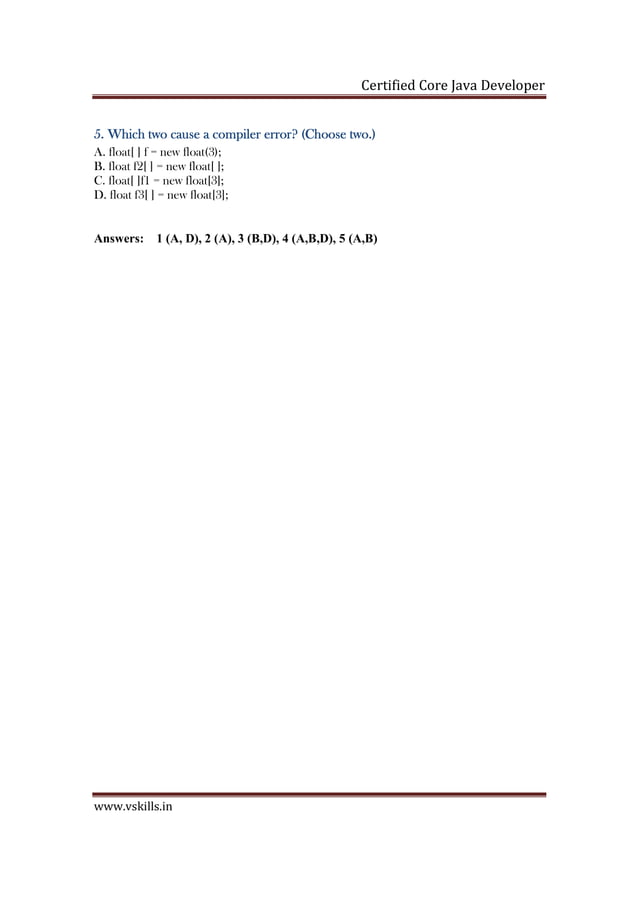 Core Java Certification | PDF
