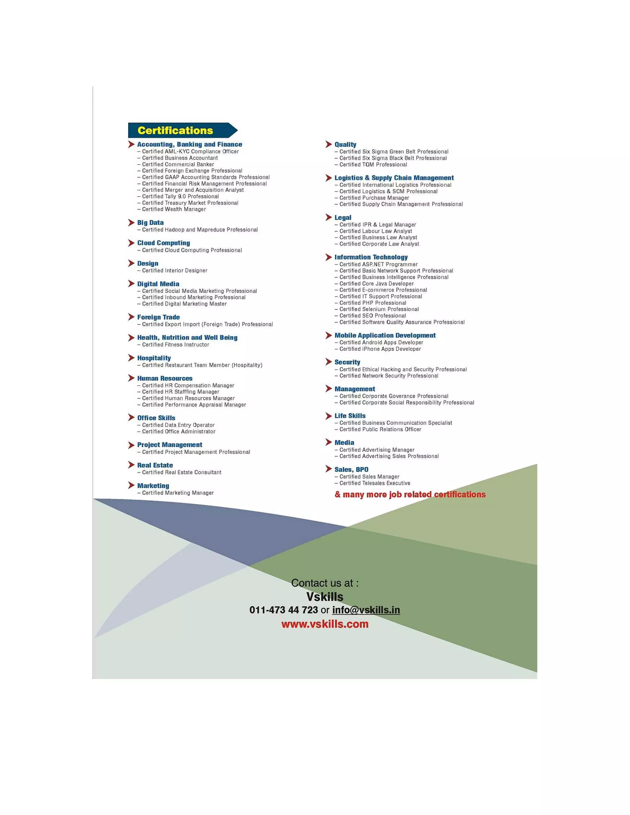Certified Network Security Professional
www.vskills.in Page 2
There are many ways to go about identifying all the risks to your assets. One way is to gather
personnel from within your organization and have a brainstorming session where you list the
various assets and the risks to those assets. This will also help to increase security awareness within
your organization.
Risks can come from three sources: natural disaster risks, intentional risks, and unintentional risks.
These sources are illustrated in the following figure.
Companies are dynamic, and your security plan must be too. Update your risk assessment
periodically. In addition, redo the risk assessment whenever you have a significant change in
operation or structure. Thus, if you reorganize, move to a new building, switch vendors, or
undergo other major changes, you should reassess the risks and potential losses.
Identifying the Assets
One important step toward determining the risks to assets is performing an information asset
inventory by identify the various items you need to protect within your organization. The inventory
should be based on your business plan and the sensitivity of those items. Consider, for example, a
server versus a workstation. A server has a higher level of sensitivity than a typical user's
workstation. Organizations should store the inventory online and categorize each item by its
importance. The inventory should include everything that the organization would consider to be
valuable. To determine if something is valuable, consider what the loss or damage of the item
might be in terms of lost revenue, lost time, or the cost of repair or replacement. Some of the
items that should be on your item inventory are:
Physical items
Sensitive data and other information
Computers, laptops, palmtops, etc.
Backups and archives
Manuals, books, and guides
Communications equipment and wiring
Personnel records
 