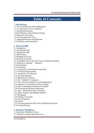 Selenium Certification | PDF | Web Development | Internet