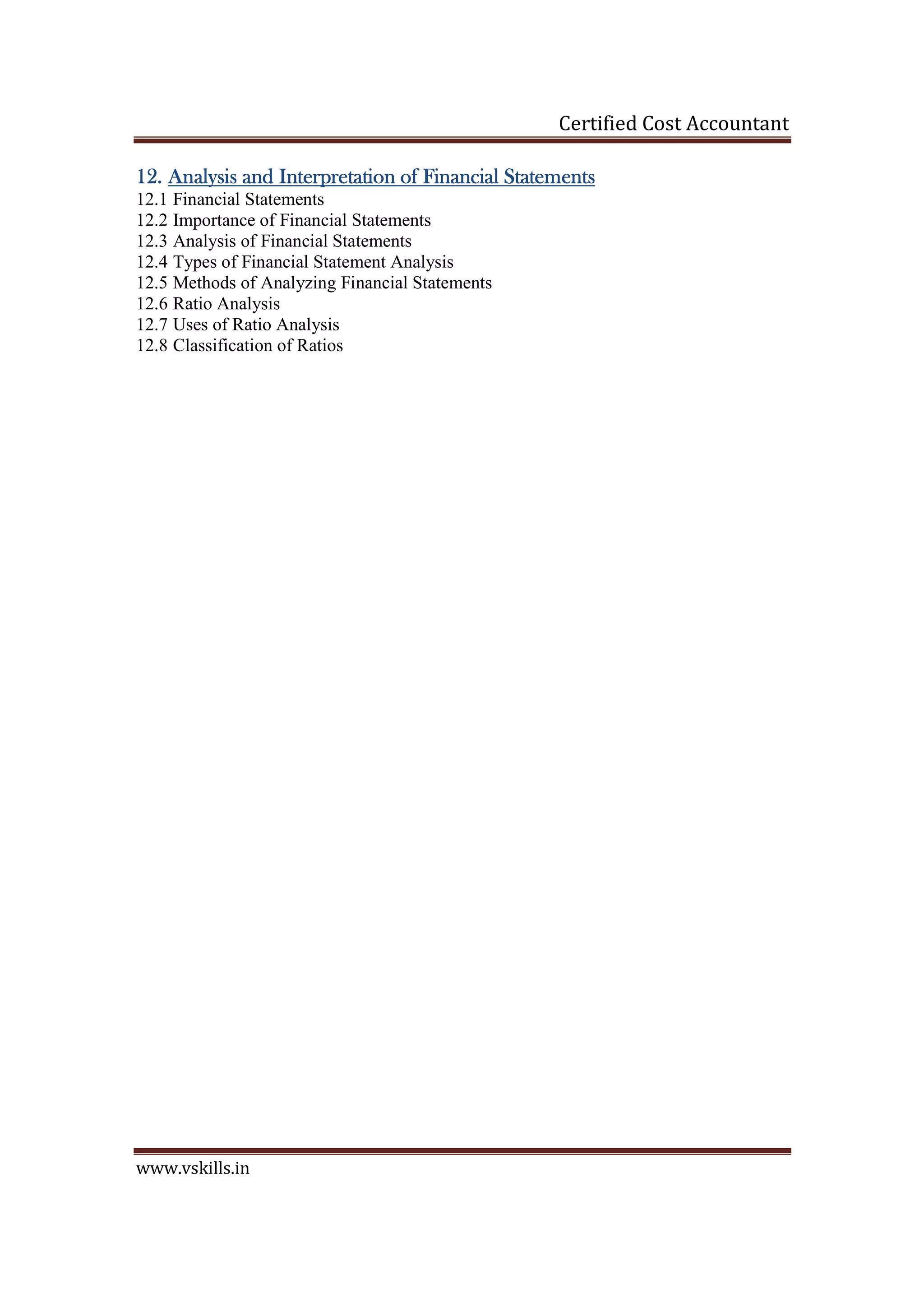 Cost Accountant Certification PDF