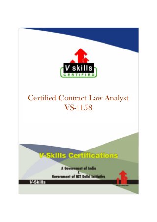 Certified Contract Law Analyst
VS-1158
 