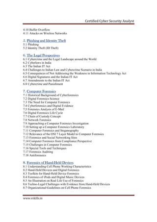 cyber security analyst certification | PDF