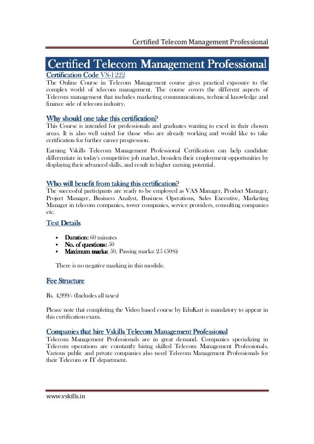 management certification