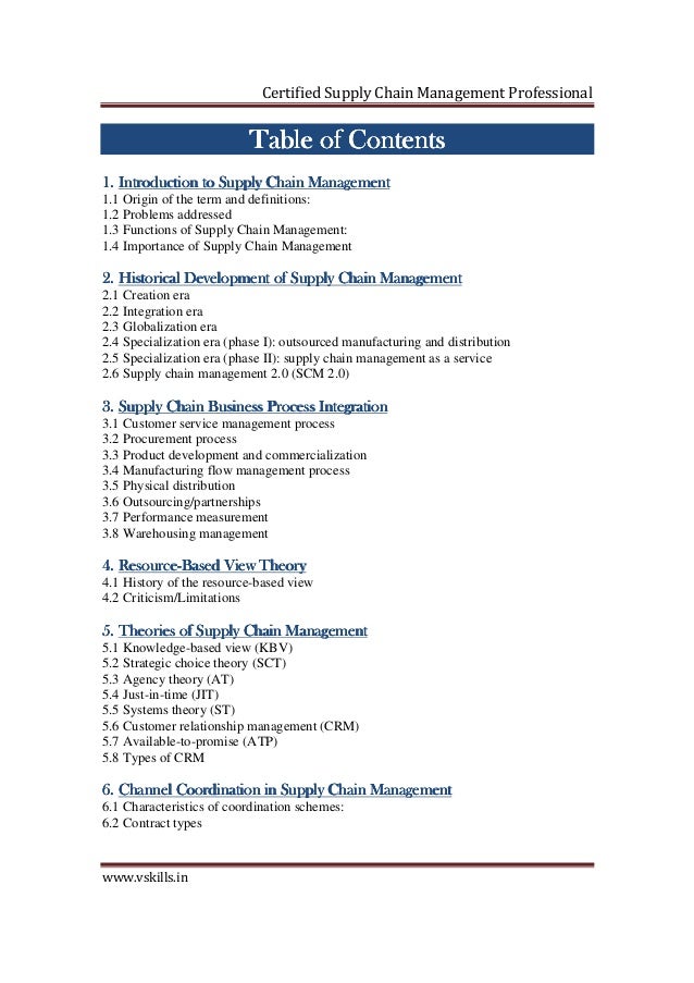 Vskills Certified supply chain management professional