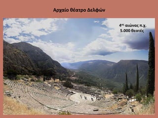 Αρχαίο θέατρο Δελφών
4ος αιώνας π.χ.
5.000 θεατές
 