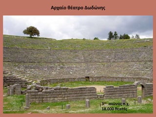 Αρχαίο θέατρο Δωδώνης
3ος αιώνας π.χ.
18.000 θεατές
 