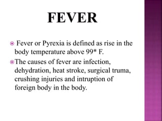 Pyrexia Sweating vital signs for the notes taking ...pptx