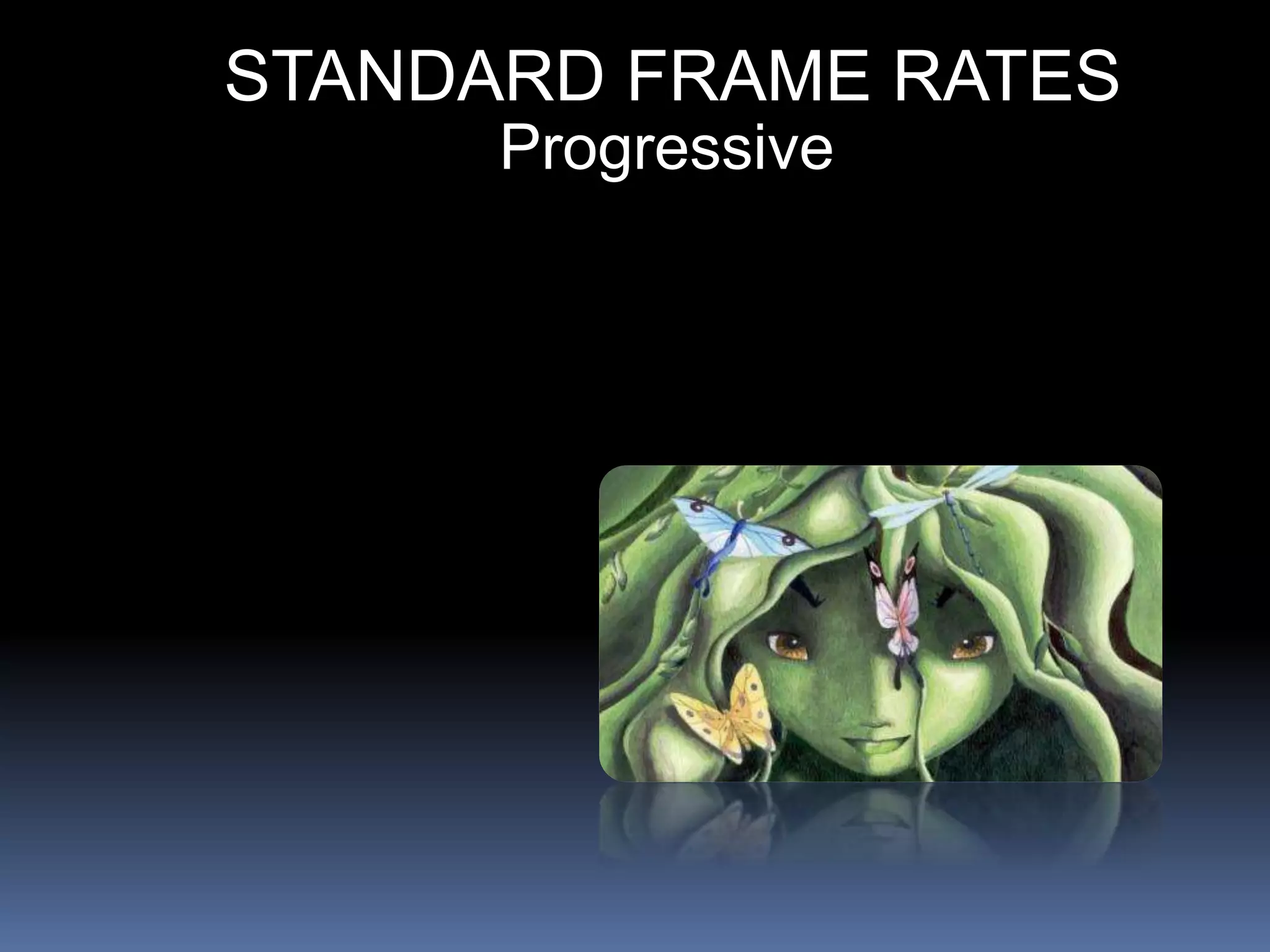 STANDARD FRAME RATES
Progressive
 