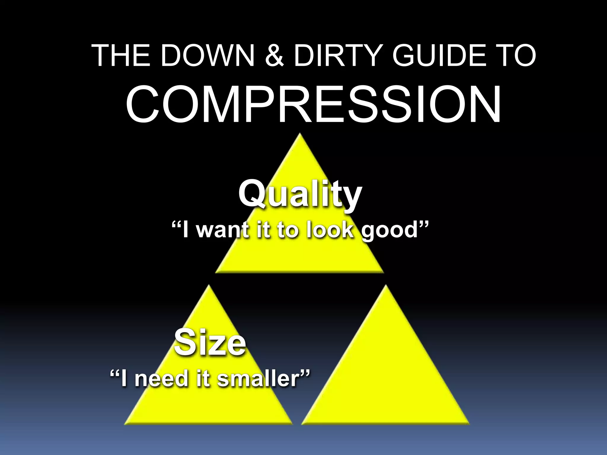 THE DOWN & DIRTY GUIDE TO
COMPRESSION
 