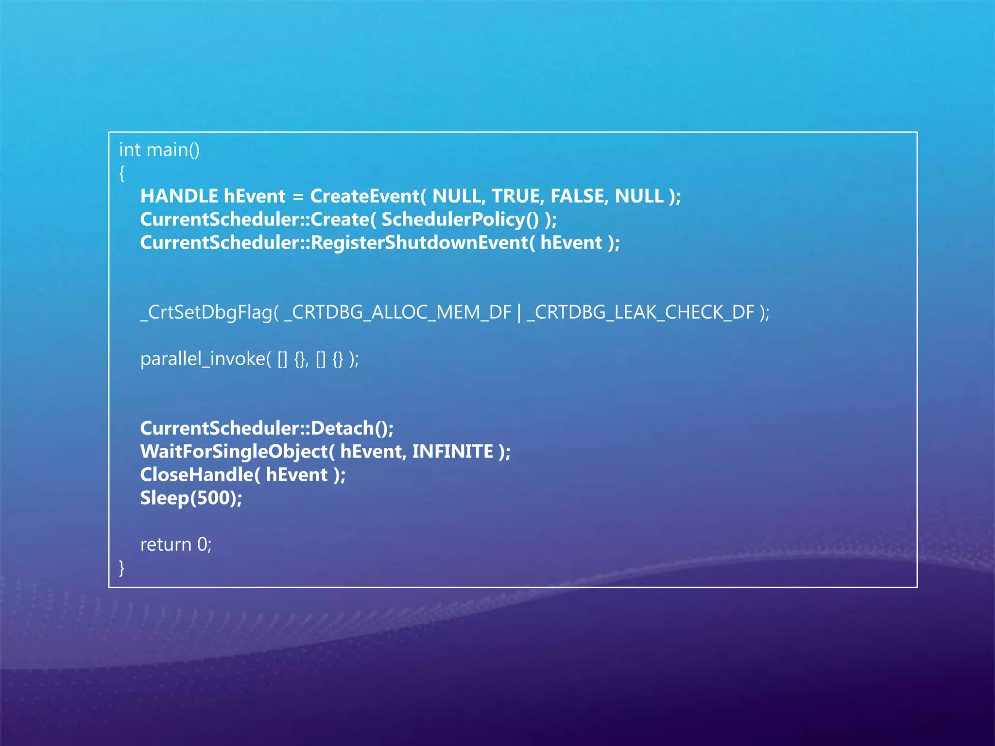 Parallel Patterns Library(PPL)작업을 작고 세밀하게 처리할 수 있도록 범용적인 컨테이너와 알고리즘 제공