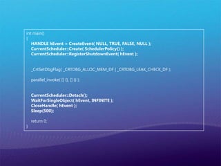 Parallel Patterns Library(PPL)작업을 작고 세밀하게 처리할 수 있도록 범용적인 컨테이너와 알고리즘 제공