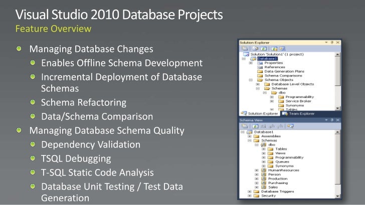 SQL Server Development Tools & Processes Using Visual Studio 2010